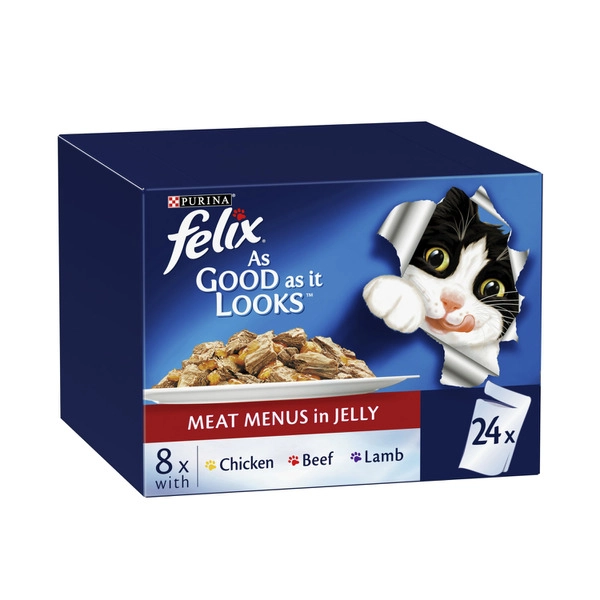 Felix Agail Cat Food Meat Menu 24X85g 24 pack