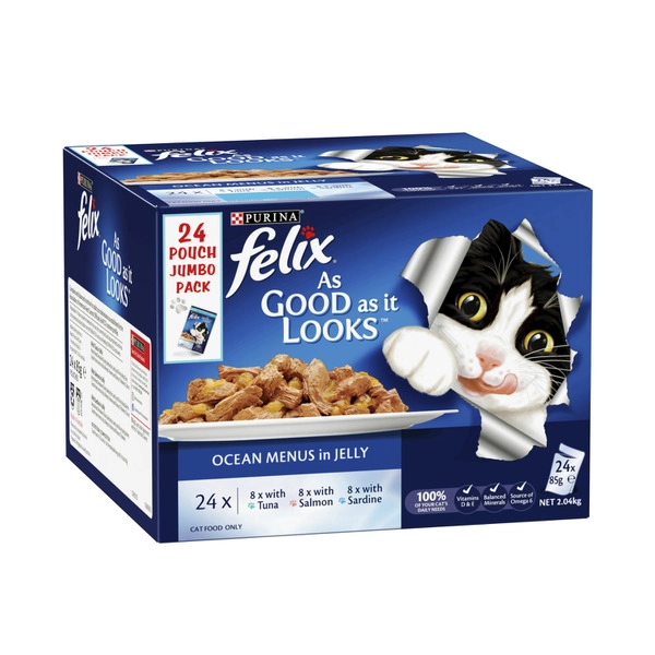 Felix Agail Cat Food Ocean Menu 24x85g 24 pack