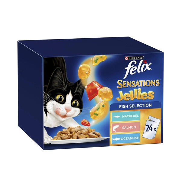 Felix Cat Food Sensations Jelly Fishy 24x85g 24 pack