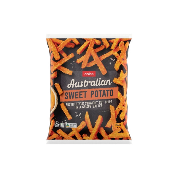 Coles Frozen Sweet Potato Chips 750g