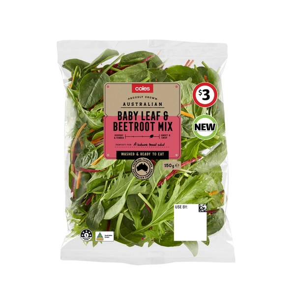 Coles Baby Leaf Salad & Beetroot 150g