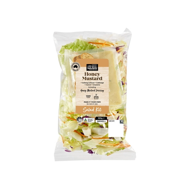 Coles Kitchen Honey Mustard & Crouton Salad Kit 350g