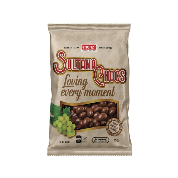 Menz Choc Coated Sultanas 150g