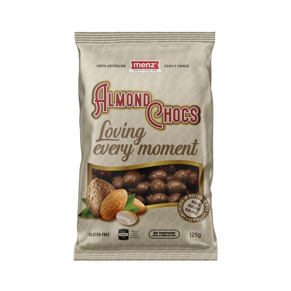 Menz Choc Coated Almonds 125g