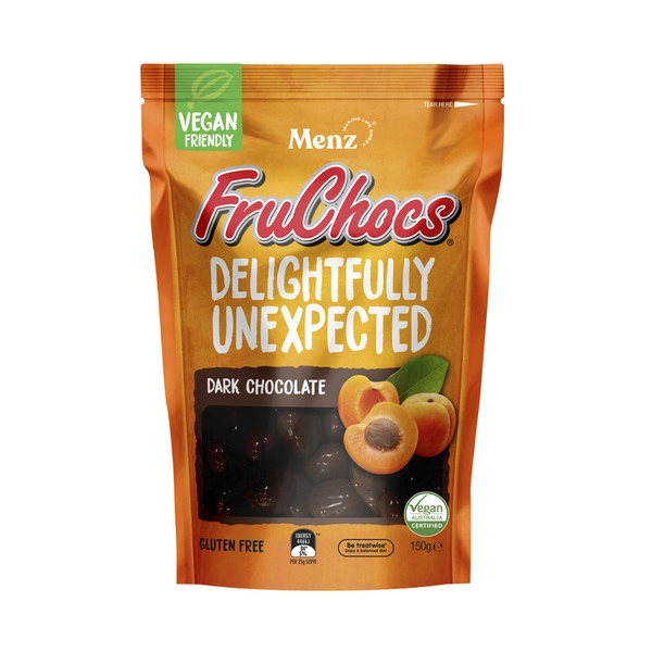 Menz FruChocs Dark Chocolate Vegan 150g