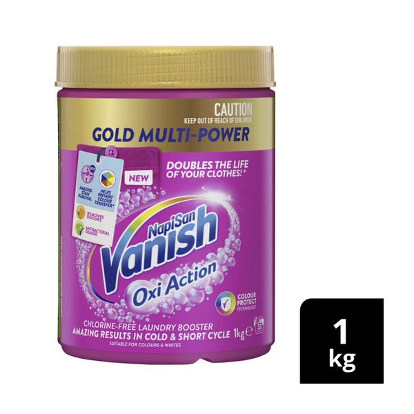 Vanish Napisan Oxi Action Gold Multi-Power Laundry Booster Powder 1kg