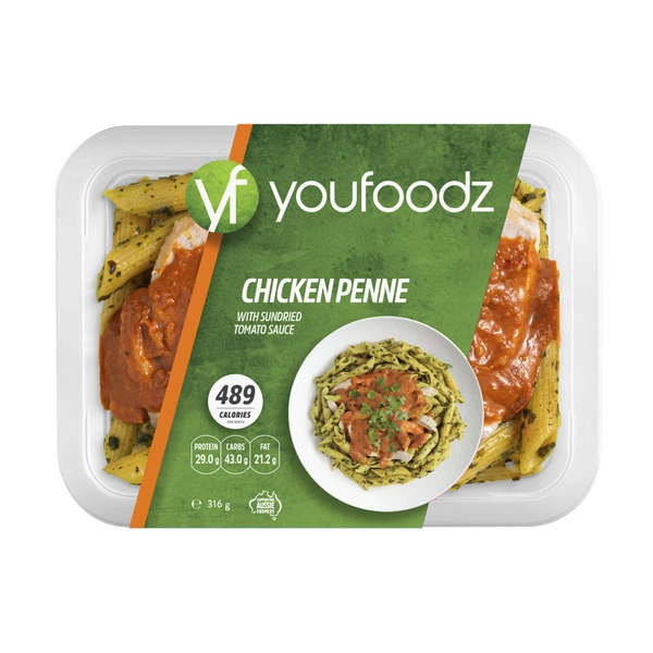 Youfoodz Regular Chicken Penne With Sundried Tomato Sauce 316g