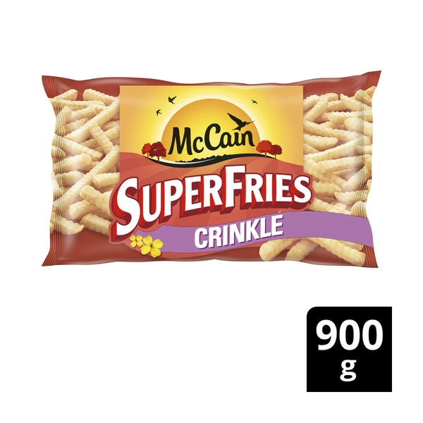 McCain Superfries Frozen Potato Chips Crinkle Cut 900g