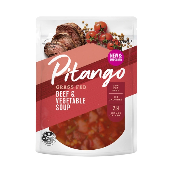 Pitango Grass Fed Beef & Vegetable Soup 600g