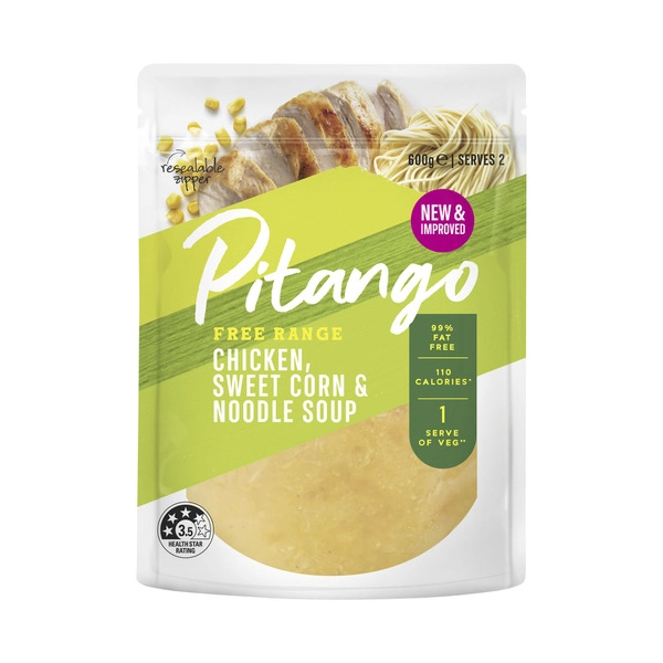 Pitango Free Range Chicken Sweet Corn & Noodle Soup 600g