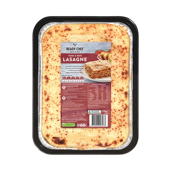 Ready Chef Pork & Beef Lasagne 1.9kg