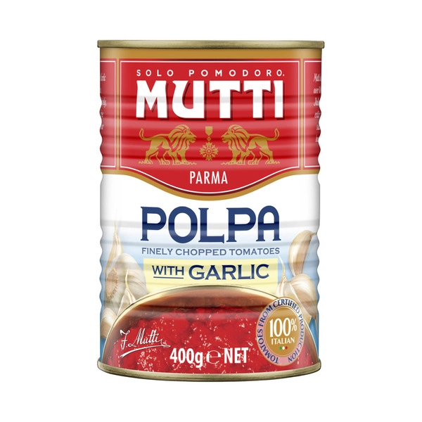 Mutti Polpa Finely Chopped Tomatoes With Garlic 400g