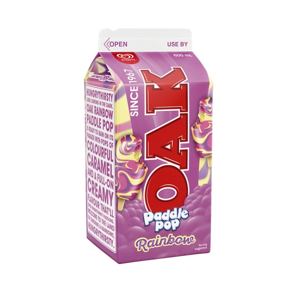 Oak Paddle Pop Flavoured Milk 600mL