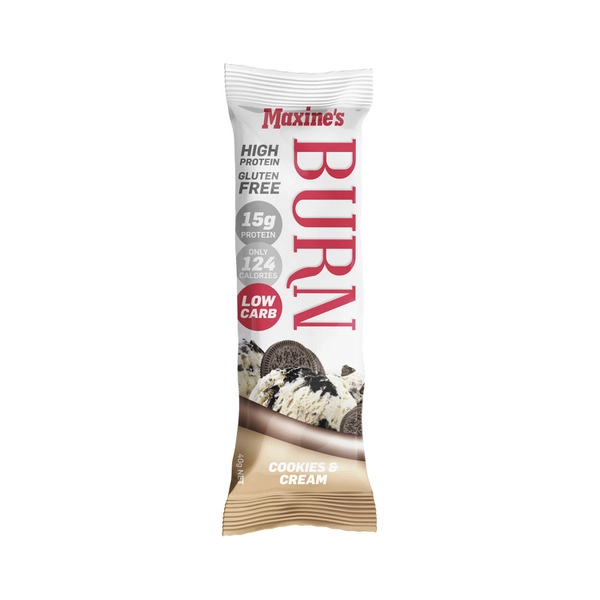 Maxine's Burn High Protein Bar Cookies & Cream 40g