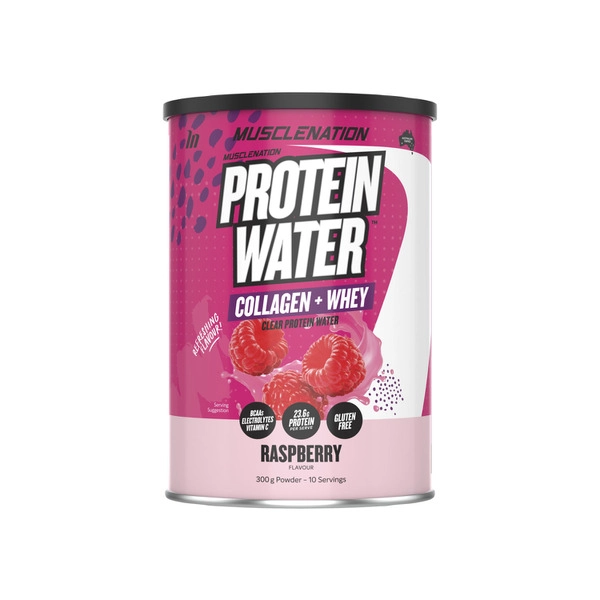 Muscle Nation Protein Water + Collagen Raspberry 300g