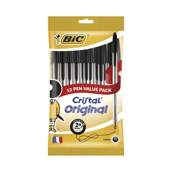 Bic Cristal Original Pens Black 12 pack