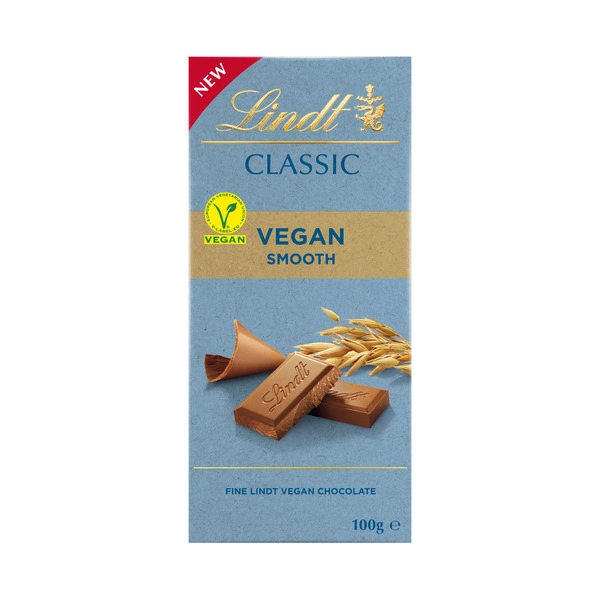 Lindt Classic Vegan Smooth Block Chocolate 100g