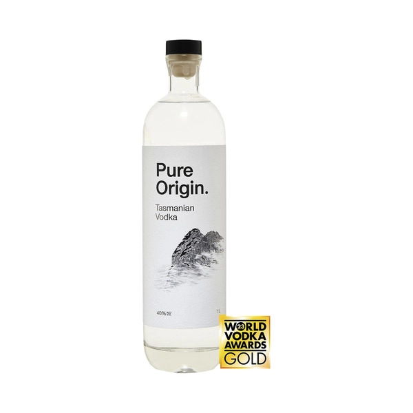 Pure Origin Tasmanian Vodka 1L 1 Each