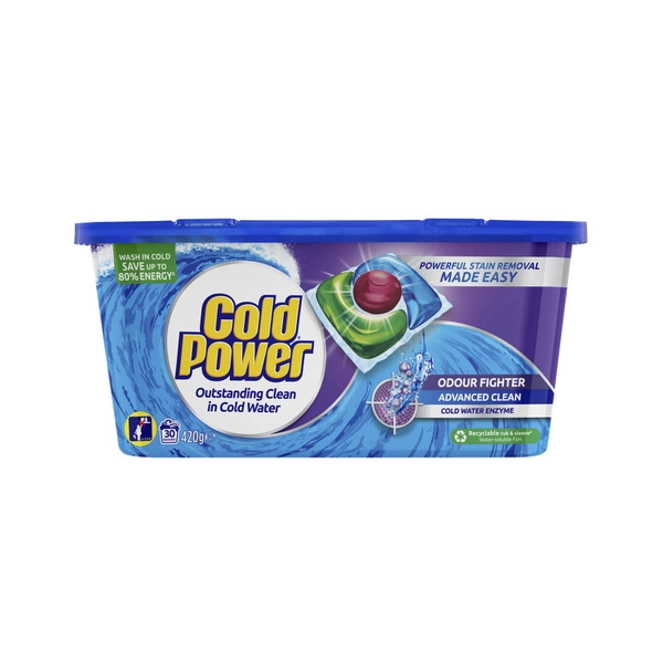 Cold Power Odour Eliminating Laundry Capsules 30 pack