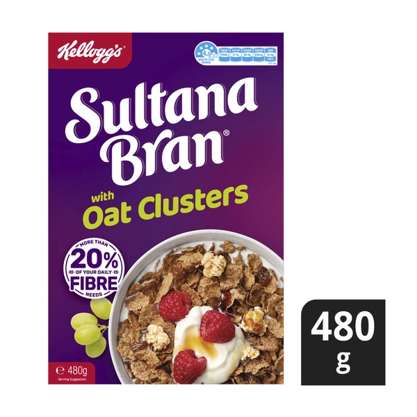 Kellogg's Sultana Bran Oat Clusters 480g