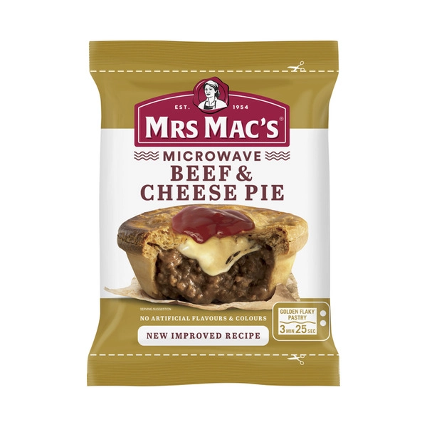 Mrs Mac's Microwaveable Beef & Cheese Pie 175g