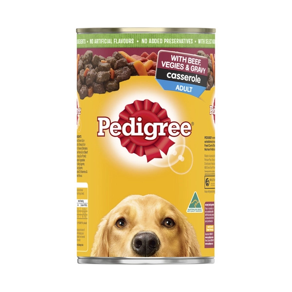 Pedigree Casserole With Beef & Gravy Adult Wet Dog Food Can 1.2kg