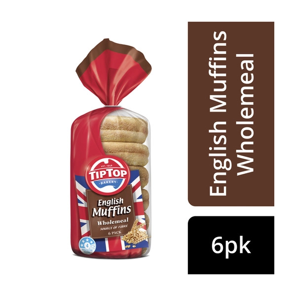 Tip Top Muffins English Wholemeal 400g