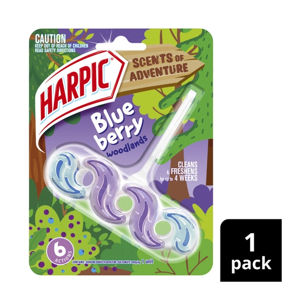 Harpic Scent of Adventure Blueberry Woodlands Toilet Cleaner Block 1 each