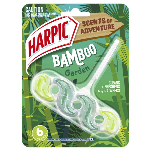 Harpic Scent of Adventure Bamboo Garden Toilet Cleaner Block 1 each