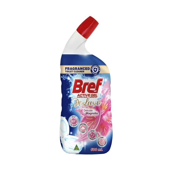 Bref Deluxe Active Gel Toilet Cleaner Delicate Magnolia 600mL