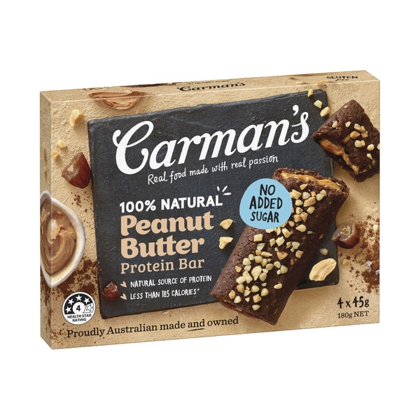 Carman's Protein Nut Butter Peanut Butter 180g 4 pack