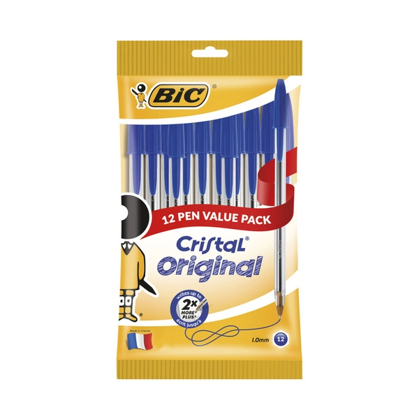 Bic Cristal Original Pens Blue 12 pack