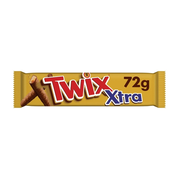 Twix Xtra Milk Chocolate Bar With Caramel Biscuit 2 Pack 72g