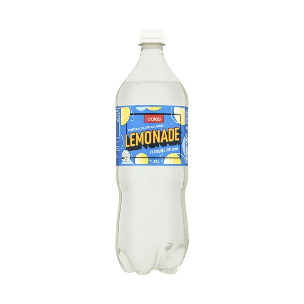 Coles Soft Drink Lemonade 1.25L