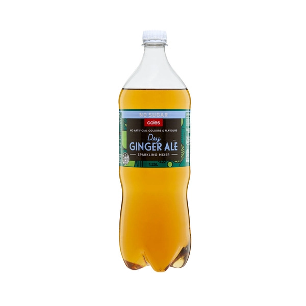 Coles Mixer No Sugar Diet Dry Ginger Ale 1.25L