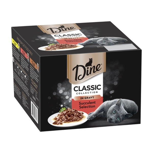 Dine Classic Collections Pouch Cat Food Succulent Selection In Gravy 24x85g 24 pack