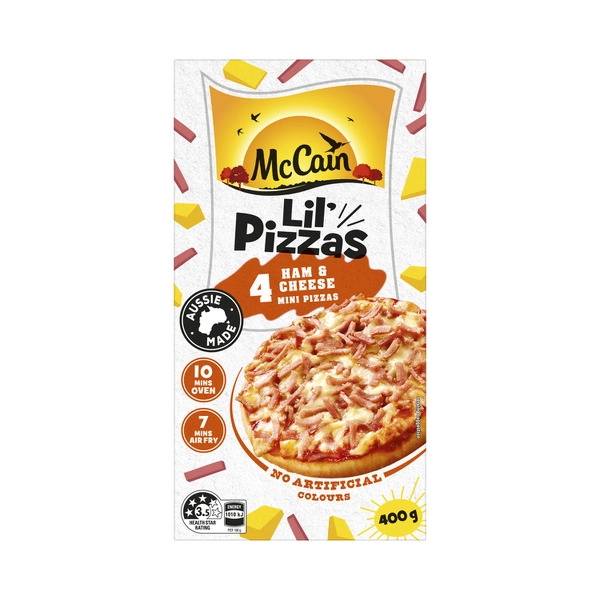 McCain Lil Pizzas Ham & Cheese 4 Pack 400g