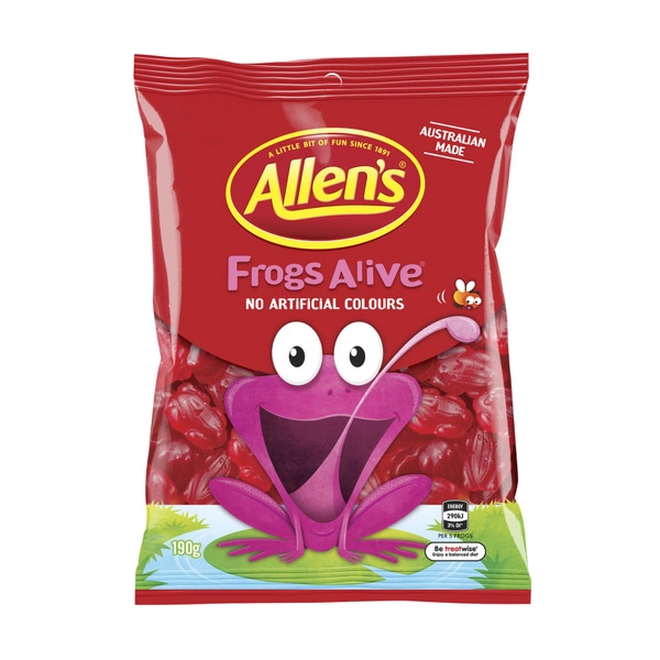 Allen's Lollies Red Frogs Alive Bag 190g