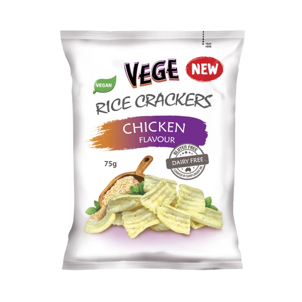 Vege Rice Crackers Chicken Flavour 75g