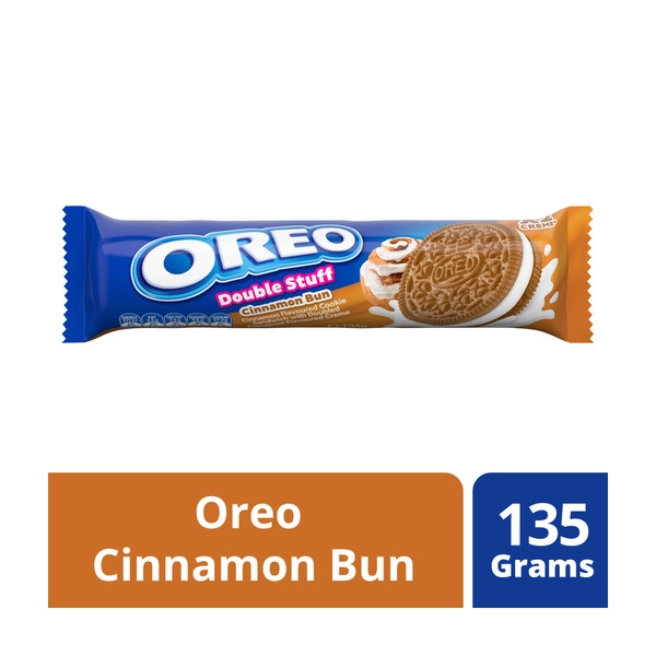 Oreo Creme. OREO DOUBLE STUFF CINNAMON BUN COOKIES.:.:135 GRAM 