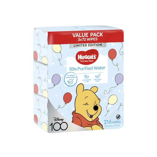 Huggies HUGGIES WATER WIPES 216PACK (3X72) 