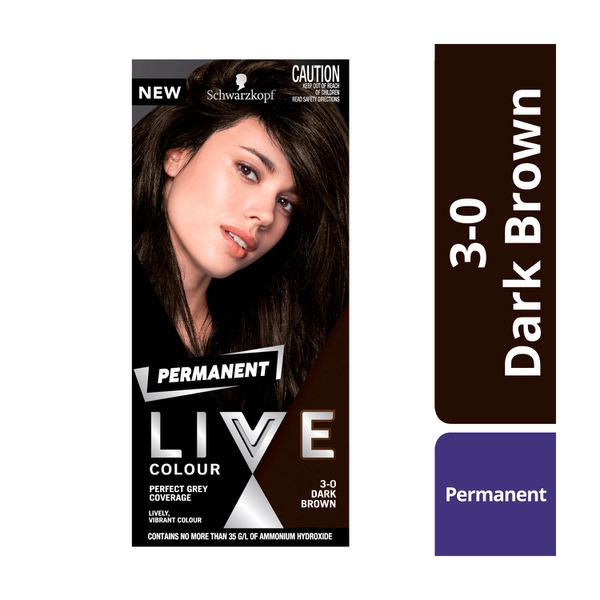 Schwarzkopf Live Colour Permanent 3.0 Dark Brown 1 pack