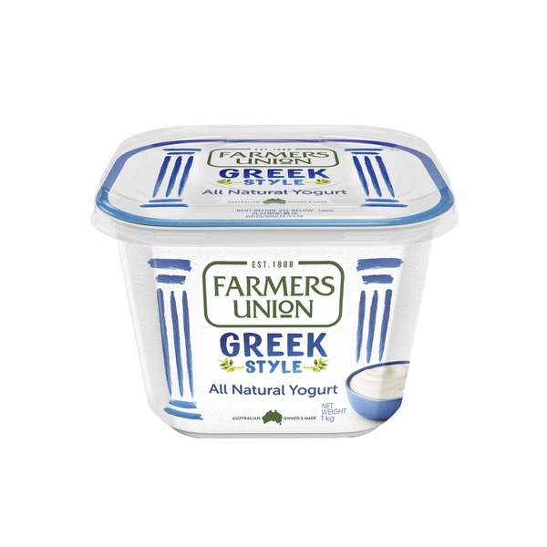 Farmers Union Natural FARMERS UNION GREEK STYLE NATURALYOGURT 1KG 