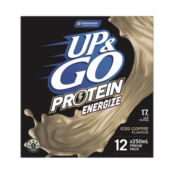 Sanitarium Up&Go Protein Energize Lqd Breakfast Coffee Fridge Pack 12X250Ml 3L