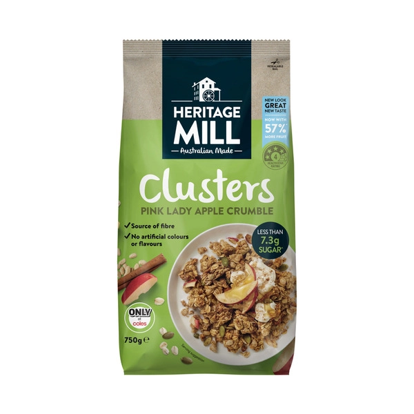 Heritage Mill Clusters. HERITAGE MILL CLUSTERS APPLE CRUMBLE 750G 