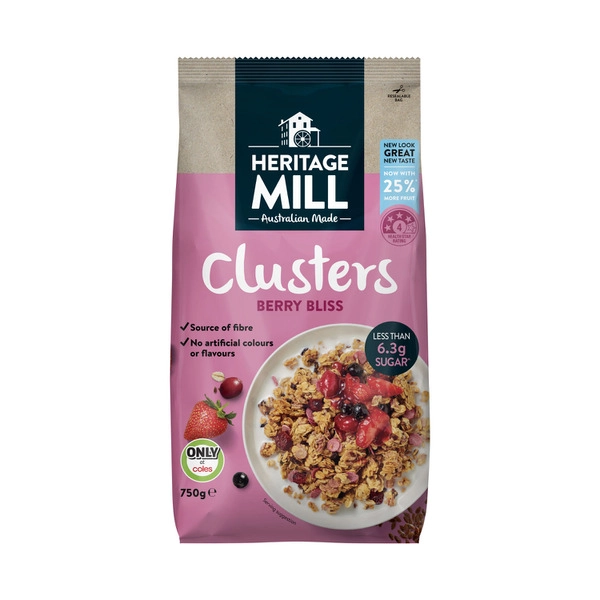 Heritage Mill Clusters. HERITAGE MILL CLUSTERS BERRY BLISS 750G 