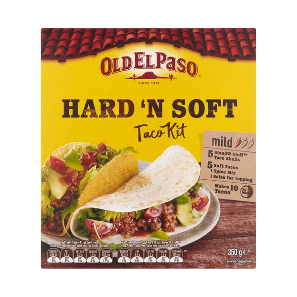 Old El Paso 350g OLD EL PASO HARD N SOFT TACO KIT MEXICAN STYLE 350G 