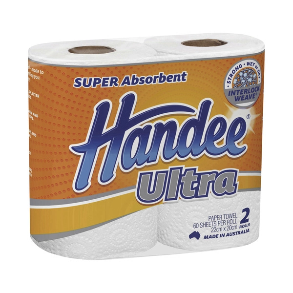 Handee Ultra Paper Towels Crisp White 2 pack