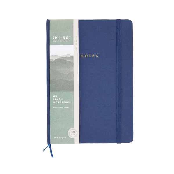 Iki- Na A5 Fabric Hardcover Notebook 3 Assorted 1 each