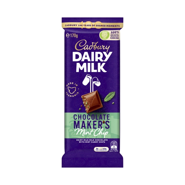 Cadbury Dairy Milk Chocolate Maker's Mint Chip Block 165g